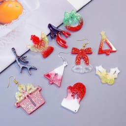 Christmas Elk Shaped Silicone Mold DIY Epoxy Resin Mold Deer Elk Mold Christmas Tree Pendant Decoration Snowflake Elk Mould