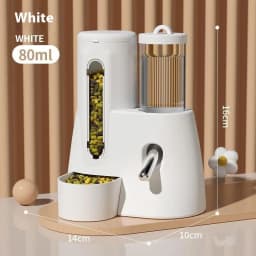2In1 Hamster Feeder And Waterer Large Capacity Leakproof Automatic Feeder Food Water Dispenser Leak Proof Food Feeding Supplies