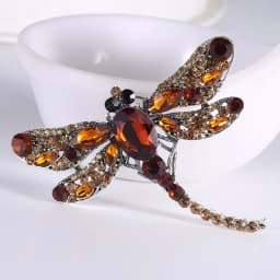 Large Size Luxury Crystal Dragonfly Brooch Colorful Rhinestone Insect Brooches Girls Cute Pins Personality Corsage Accessories