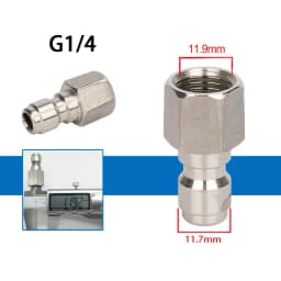High Pressure Washer Connector 1/4 Inch Quick Release Connector Coupler Fitting For Garden Hoses Car Washer Lance Connector G1/4