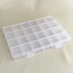 Practical 24 Grid Compartment Plastic Transparent Storage Box Jewelry Earring Bead Screw Holder Case Display Organizer Container