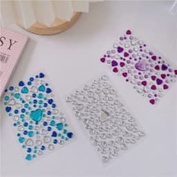 3D Gem Stickers Shiny Diamond Sticker Acrylic Crystal Sticker DIY Three-dimensional Decoration Rhinestone for Kids Girls