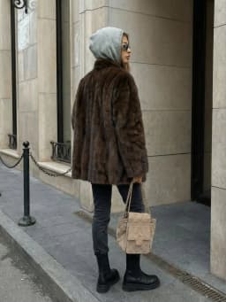 Winter Luxury High Quality Elegant Stand Collar Casual Fluffy Mink Fur Jacket Women High Quality Thick Warm Faux Mink Fur Coat