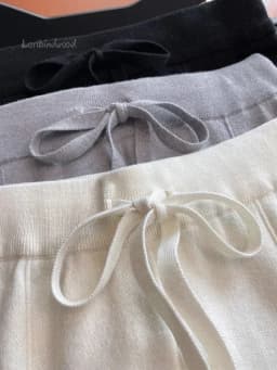 2024 Soft Waxy White Knit Wide-leg Pants Women's Autumn and Winter Thick Wool Drop Casual Straight Floor-length Pants