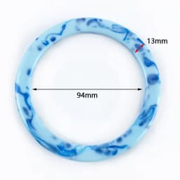 2Pcs 9.4cm Resin Round Bags Handle Plastic Amber O Ring for Wovenbag Purse Handbag Handles DIY Handmade Craft Bag Accessories
