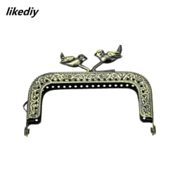 10 Pcs/Lot  Arc Or Semicircle Or Square Bird Bead Antique Bronze Metal Purse Frame Kiss Clasp DIY Bag Accessory