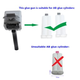 50ml Two Component AB Epoxy Sealant Glue Gun1:1 2:1 Applicator Glue Adhensive Squeeze Mixed Manual Caulking Gun Dispenser