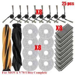 Compatible Fit For MOVA V70 Ultra Complete Vacuum Cleaner Replacement Parts Main Roller Side Brush HEPA Filter Mop Cloth Spare