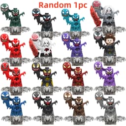 Blind Box Mini Building Blocks TV6211 Figures Big Goblin Spiderman Iron Man Venom Captain Hawk Deadpool Armor Christmas Gift Toy
