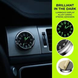 New Mini Car Clock Universal Car Dash Clock Luminous Internal Stick-On Digital Watch Mechanics Quartz Clock Car Accessories