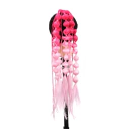 Synthetic Ponytail Extension Corlorful Bubble Braid Long Lantern Braided Ponytail Hair Tie Straight Hairpieces for Women