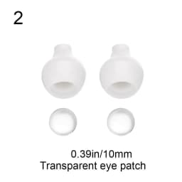 1Set Acrylic Half Round Doll Eyes 8~26mm Transparent Black Eye Patch Safety Eyeball Sticking Mud Clay Toys DIY Doll Accessories