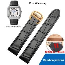 19mm 21mm Quick Release Leather Strap for Cartier Santos Classic Style WSSA0009 WSSA0010 WSSA0018 New SANTOS Watch Band Chain