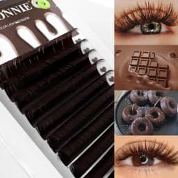 Abonnie L M Curl Brown Classic Individual Eyelashes Russian Volume Lashes
