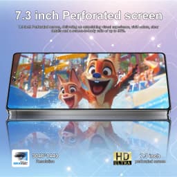 K-Touch Smartphone For C26 Ultra 5G Cell Phone 7800mAh Battery Mobile Phones Full Display 48MP Camera 7.3 Inch HD Android 22GB RAM 2TB ROM Octa Core Face ID Dual SIM 4G Unlocked Android 15 Cell Phone with FM Radio GPS
