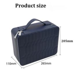 Leather Jewelry Storage Box Large Capacity Ring Necklace Storage Box Portable Earring Organizer Container Women's Bracelet Case