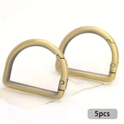 5pcs Spring D Ring Clips for Purse Metal Snap Hook Buckle for Shoulder Bag Wallet Keychain Dog Chain