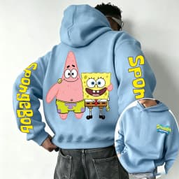 SpongeBob SquarePants and Patrick Star Cartoon Anime 2026 New Spring and Autumn Men's and Women's Fashion Hooded Sports Hoodies