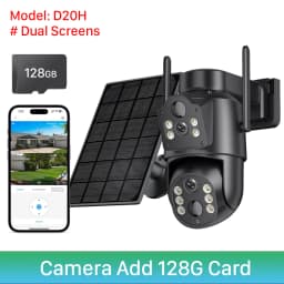 4K 8MP WiFi Solar Camera Outdoor Battery WiFi IP Camera Dual Lens Wireless Surveillance Camera iCsee APP Security Protection