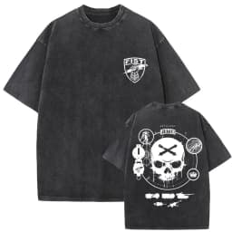 Forward Observations Group Vintage Washed T-shirt Skeleton Graphic T Shirts Men Women Fashion Oversized T-shirts Male Streetwear