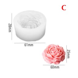 3D Jasmine Rose Flower Silicone Mold DIY Chocolate Cake Decor Pudding Desserts Pastry Baking Tool Soap Fondant Baking Mould