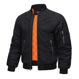 MAGCOMSEN Jacket Men Warm Zip Up Winter Padded Coat Casual Baseball Jackets Pilot Windbreaker Varsity Jackets