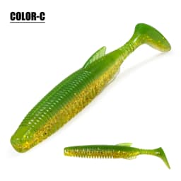 Rosewood TPR Floating Shad Bait 6cm 7.5cm Paddle T Tail Soft Fishing Lure Swimbait Artificial Rubber Fish Bass Trout Pike Perch
