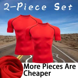 Men's Compression Shirts Summer Short Sleeves Tees T-shirt Gym Workout Fitness Running Tops Undershirts Baselayer Sportswear