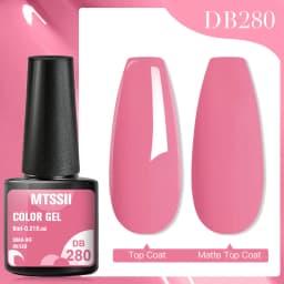 Mtssii 7ml Glitter Rubber Base Gel Polish Gold Sequins Pink White Base Gel Top Coat Soak Off UV LED Nail Art Varnish Manicure