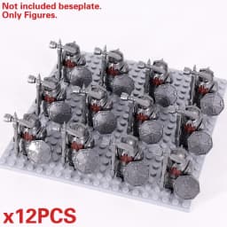 MOC Medieval Dwarf Warrior Elves Knights LOTR Figures Building Blocks Accessories Armor Shield LOTR DIY Toys for Children Gift