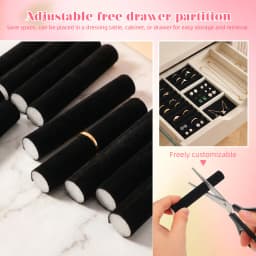 8pcs Jewelry Box Partition Strip Sponge Strips Inserts Divider Spacer Lining Flexible Separator Necklace Ring Earring Organizer