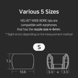 ELOIT/DIVINUS Velvet Wide Bore Silicone Earphone Eartips For 4-6mm Nozzle, Soft Deeply Ear Tips For Earbuds Tanchjim 4U,Davinci