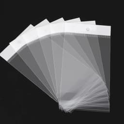 100pcs Transparent Self Adhesive Bag Plastic Hanging Opp Pouches Seal Gift Bag for Handmade Jewelry Display Retail Packing Bags
