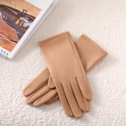 Multicolor Women Winter Keep Warm Touch Screen Suede Solid Simple Style Gloves Add Velvet Inside Not Bloated Prevent Cold