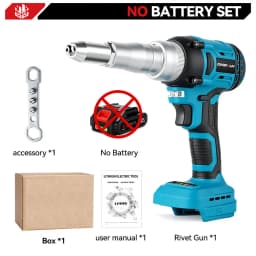 ONEVAN 20000N Cordless Brushless Electric Rivet Gun 2.4-5.0mm Rivet Nut Gun Tool High Power Lightweight For Makita Battery Pin