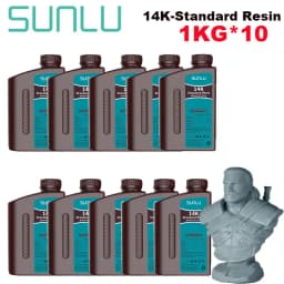 SUNLU 10KG ABS-Like/ Standard / Water-Wash/PA-Like/ 14K High Precision Resin 405nm Rapid UV-Curing Photopolymer Resin 1KG/Bottle