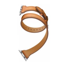 Strap For Apple Watch Band 44mm 45mm 42mm 40mm 49mm 41mm Genuine Leather Double Tour Bracelet iwatch series ultra 8 7 SE 6 5 4 3