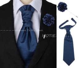 Newest Men's Soild Color Tie Brooch Set Red Ajustable NeckTie Luxury Gemstone Brooch Classic Suit Tuxedo Groom Wedding Accessory