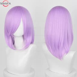 40cm Medium Basic Anime Cosplay Wig Bang Blond Black White Red Pink Green Brown Gold Blue Heat Resistant Synthetic Hair Wigs