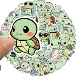 50PCS Cute Little Turtle Sticker Graffiti Tortoise DIY Diary Guitar Phone Luggage Sticker Children's Boys Girls Sticker Toys