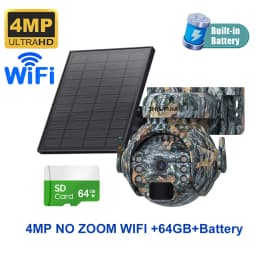 SHIWOJIA 4K 8MP WIFI Solar Powered Camera 4G SIM 12X ZOOM Outdoor 360° View Animal Monitoring Solar Battery Hunting PTZ Cameras