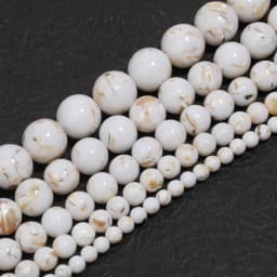 Natural Stone Round Flame Stone Beads Yooperlite Fire Sodalite Loose Spacer Beads for Jewelry Making DIY Bracelets Necklace 15''