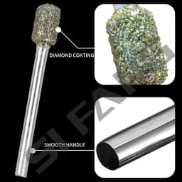 20PCS Diamond Grinding Burr Drill Bit Set for Rotary Tool Diamond Burr Bits with 1/8 Inch Shank Rotary Tool Accessories