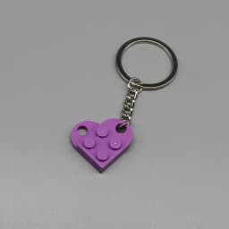 3176 DIY Heart Key Ring Necklace Toys for Children Coupling Plate 2x3 with Rounded End and Pin Hole MOC Building Block Brick