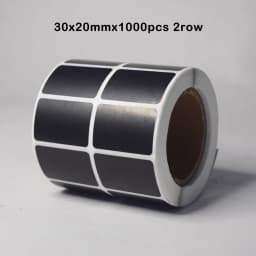 1Roll Coated Paper Sticker Adhesive Paper Black Tag Waterproof Package Label Blank Price Print Supplies Stationery Sticker