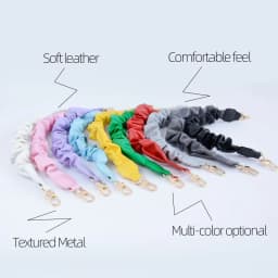 New Wrinkled Bag Leather Pleated Straps Short Long Folds Handles Shoulder Underarm Strap Replacements Crossbody Bag Accessories