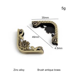 2/6/30PCS 31mm,35mm Handbag Edge Protection Hook Buckles For Bags Side Scrapbooking Cover Corner Album Metal Clasps Accessories