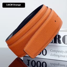 Luxury Belt Ultra-Thin Pointed Belt Headless Men And Women First Layer Cowhide Letter Buckle Replacement Buckleless Belts3.2/3.8