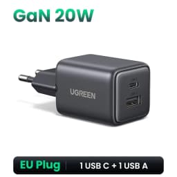 UGREEN 20W GaN Charger Mini USB C Phone Charger PD3.0 QC3.0 For iPhone 17 16 15 Pro Max Samsung S25 Xiaomi Tablet iPad Air Pro