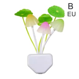 Novelty Lotus Leaf Mushroom Light Control Induction Colorful LED Night Lamp Creative Baby Bedside Wall Decor Bedroom Accessories